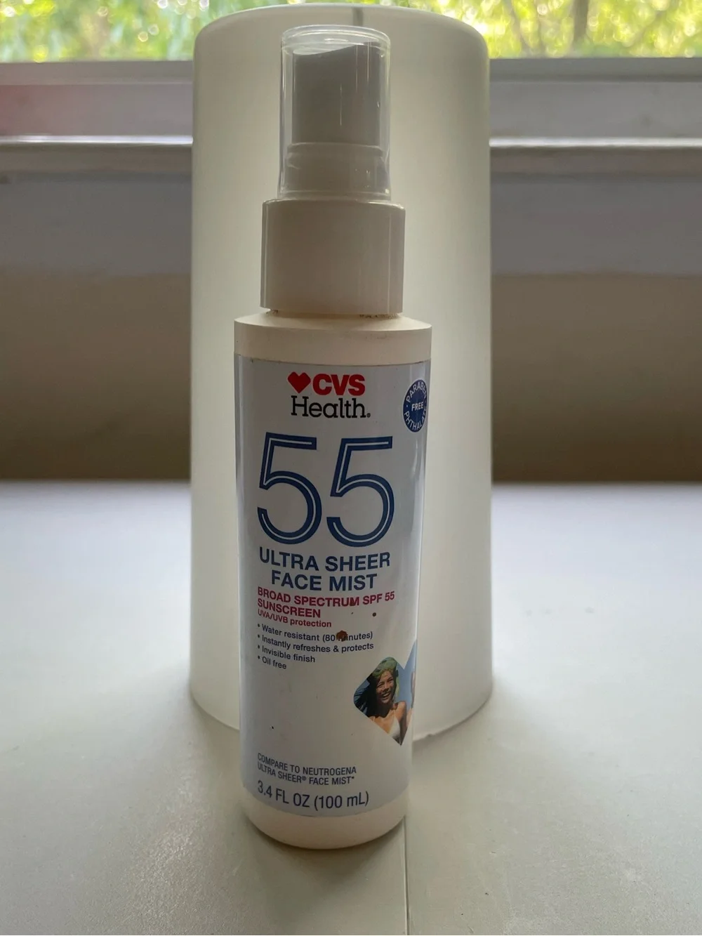 CVS Health Ultra Sheer Face Mist SPF 55 Sunscreen Spray 3.4 oz